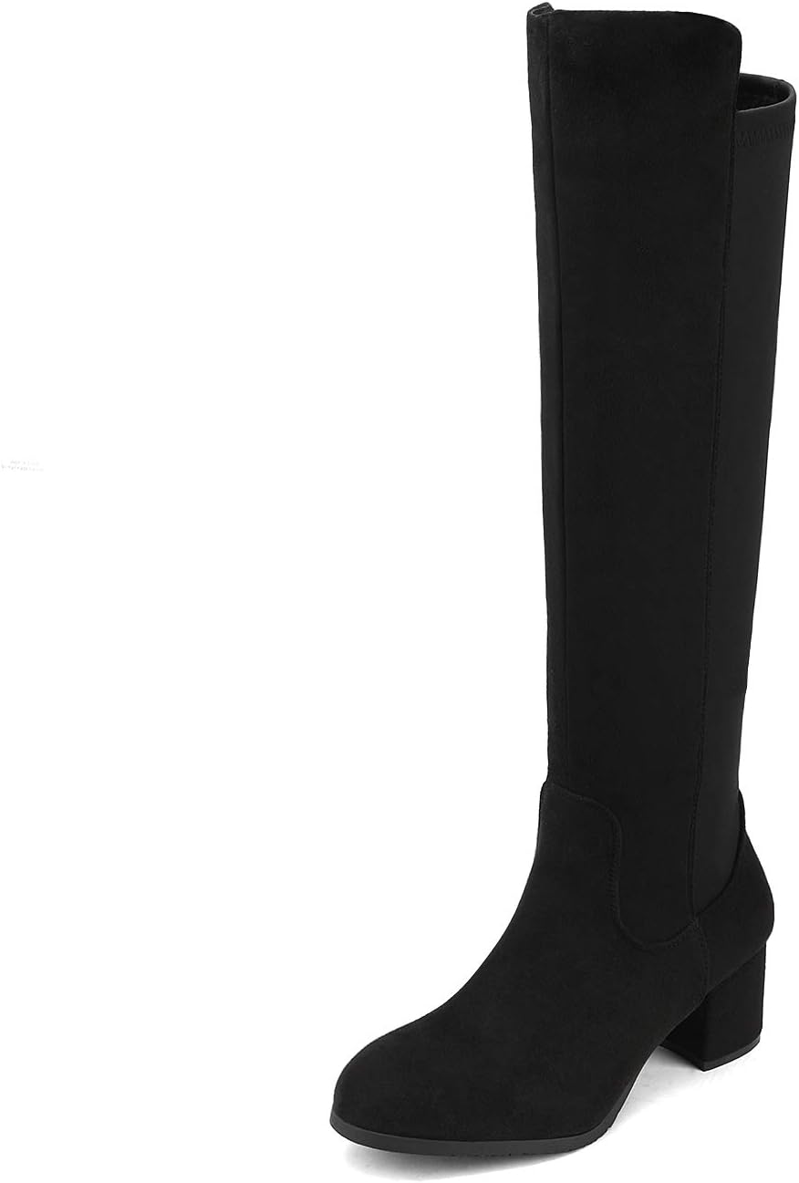 DREAM PAIRS Women's Knee High Stretchy Fashion Boots