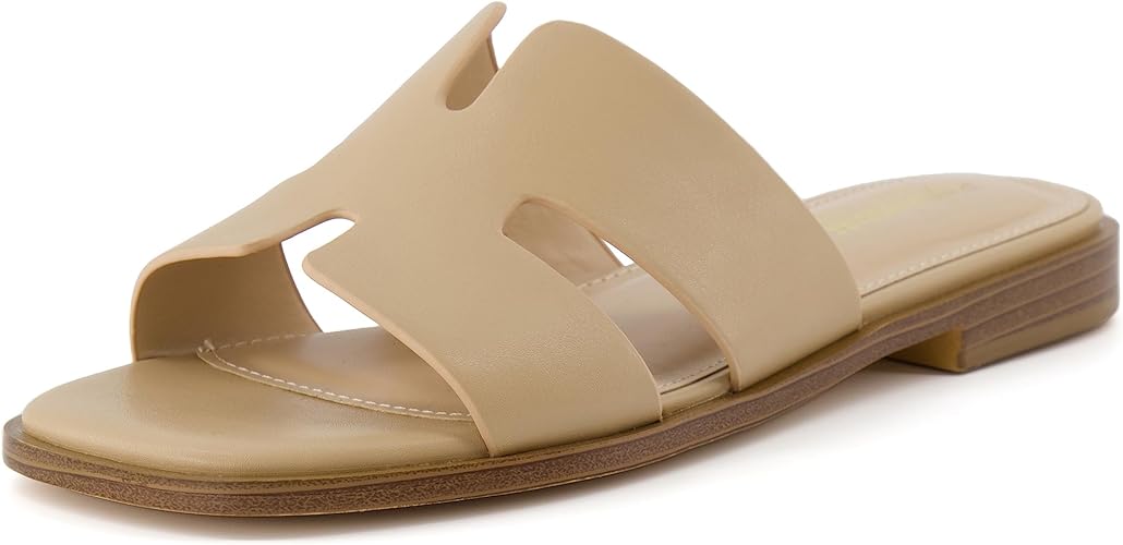 CUSHIONAIRE Women's Voyage slide sandal +Memory Foam, Wide Widths Available