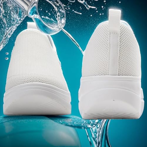 Walking Shoes for Women Slip On Nurse Shoes Slip Resistant Work Sock Sneakers Food Service Sneakers Platform Sneakers Comfortable Weight Light Shoes