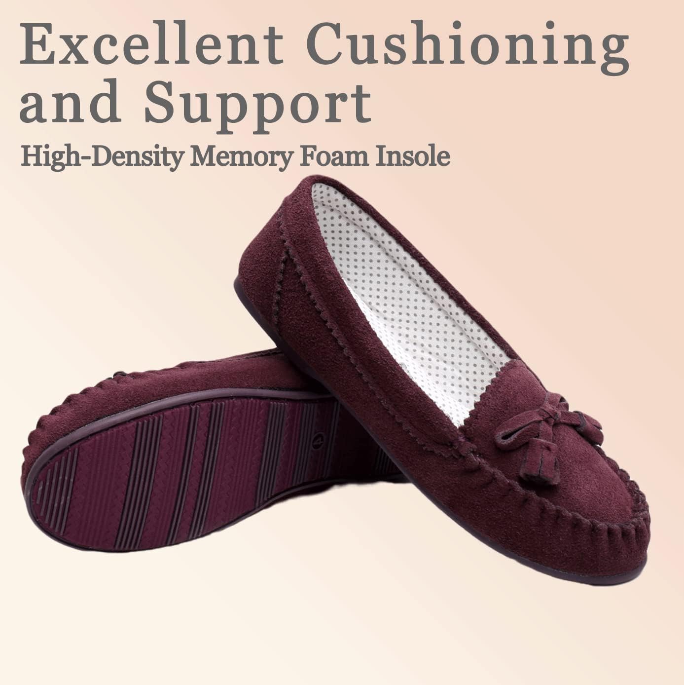 Moccasin Slippers for Women Flat Casual Comfortable Loafer Shoes Womens Moccasin Slippers Spring Driving Moccasins Shoes