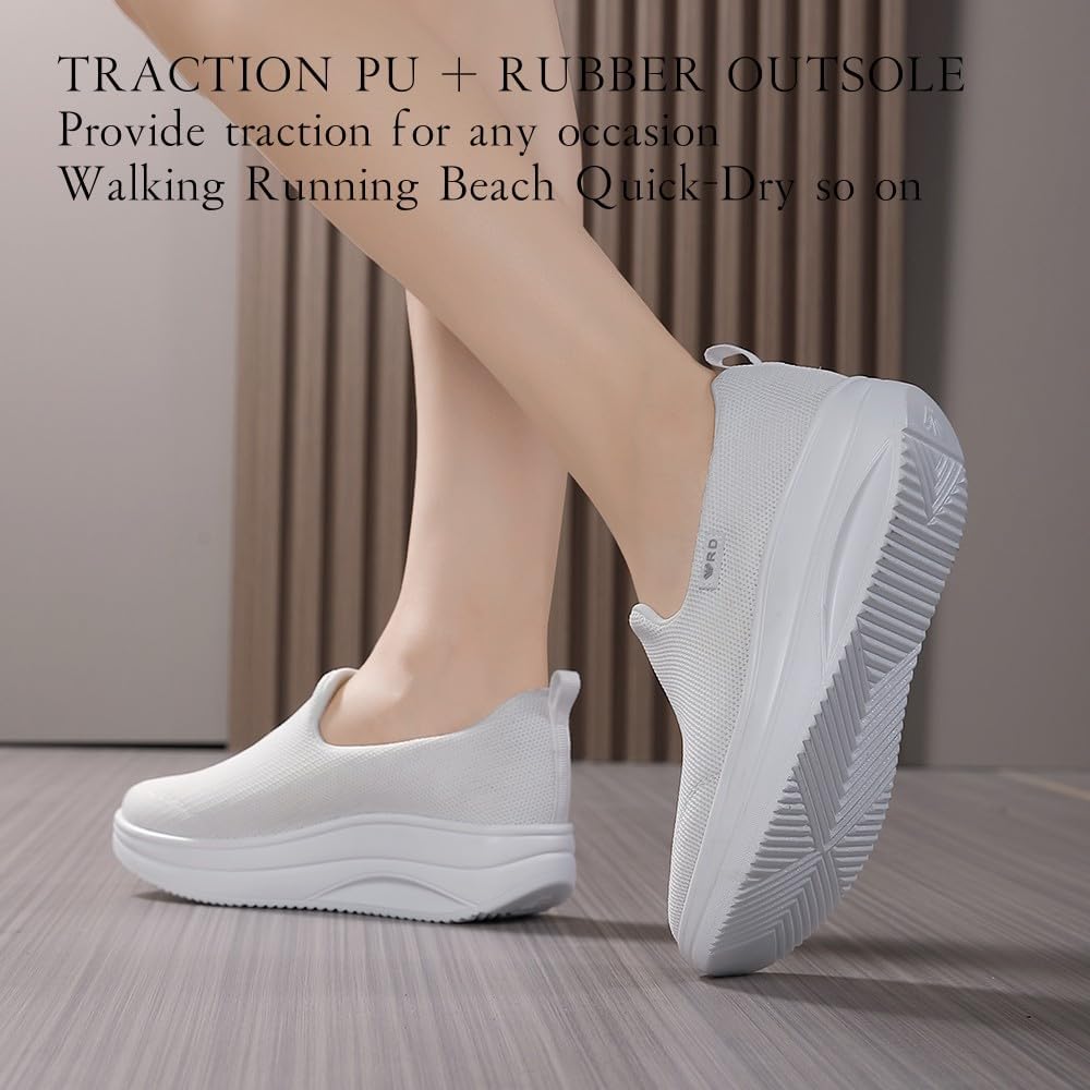 Walking Shoes for Women Slip On Nurse Shoes Slip Resistant Work Sock Sneakers Food Service Sneakers Platform Sneakers Comfortable Weight Light Shoes