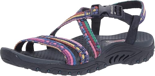 Skechers Womens Reggae Sew Me Boho Woven Strappy Slingback