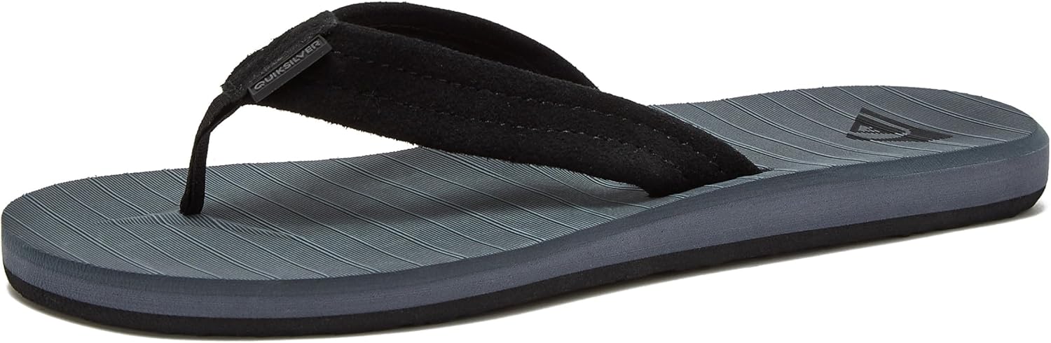 Quiksilver Men's Carver Suede 3 Point Flip Flop Athletic Sandal