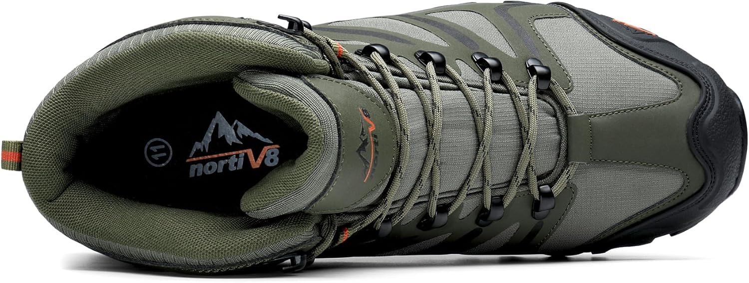 NORTIV 8 Men's Ankle High Waterproof Hiking Boots Outdoor Lightweight Shoes Trekking Trails Armadillo