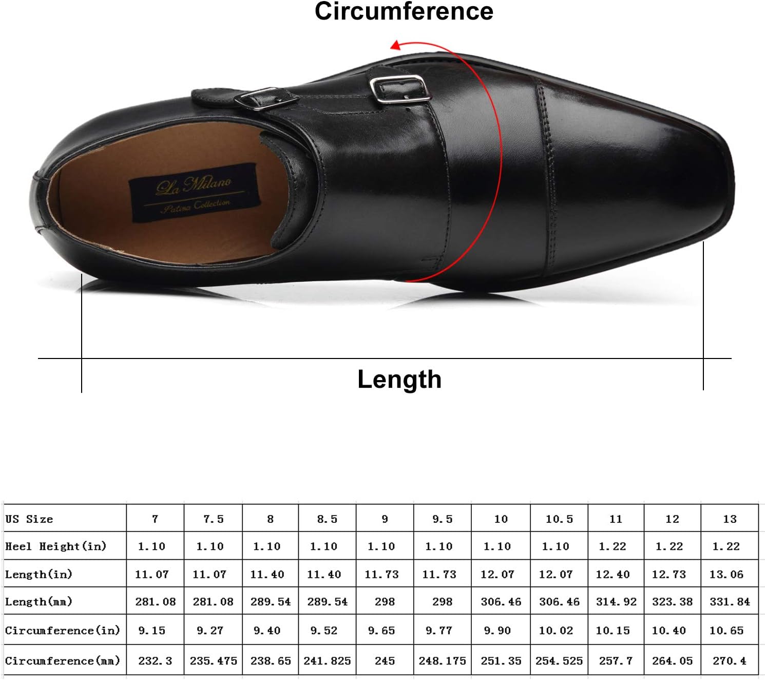 Mens Double Monk Strap Slip on Loafer Cap Toe Leather Oxford Formal Business Casual Comfortable Dress Shoes for Men