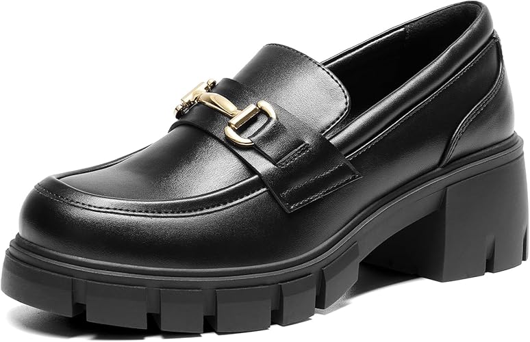 DREAM PAIRS Loafers for Women, Platform Chunky Loafers & Slip On Casual Shoes