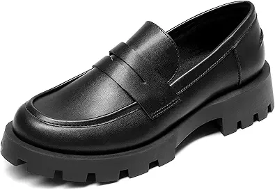 DREAM PAIRS Women's Loafers, Lug Sole Slip On Platform Chunky Penny Loafers for Women Dressy and Work, Business Casual Shoes for Women