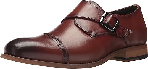 STACY ADAMS Men's Desmond Cap Toe Monk Strap Loafer