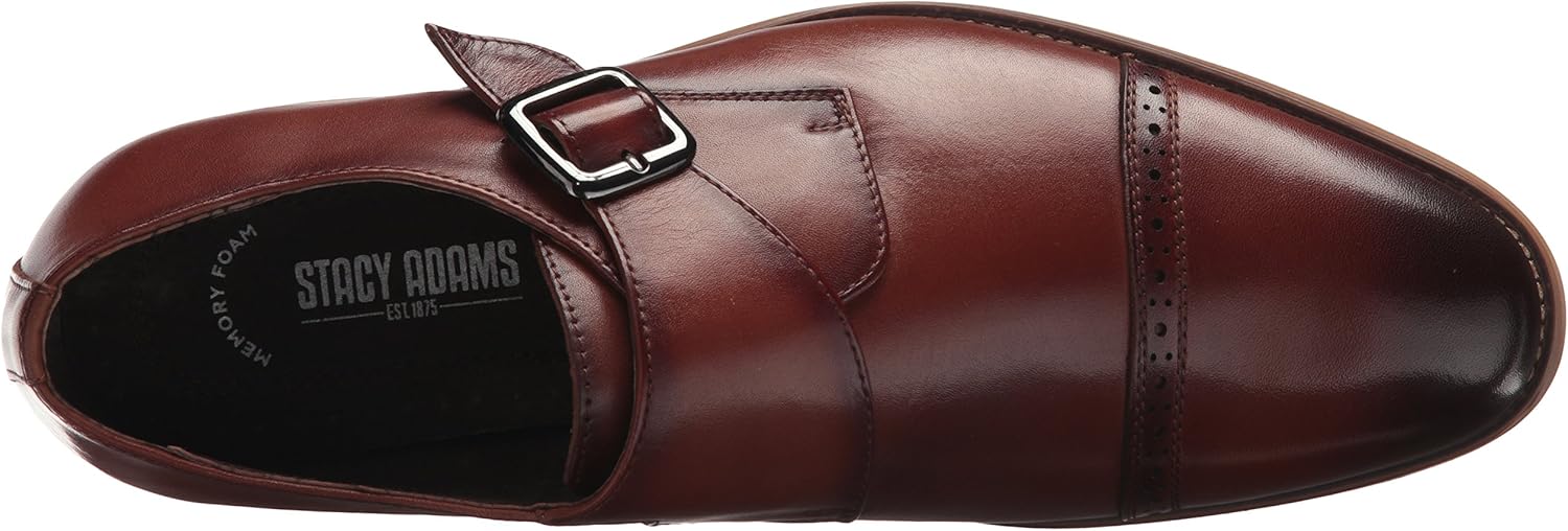 STACY ADAMS Men's Desmond Cap Toe Monk Strap Loafer