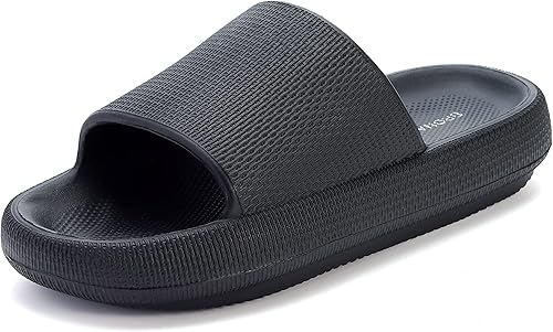 BRONAX Pillow Slippers for Women and Men | House Slides Shower Sandals | Cushioned Thick Sole