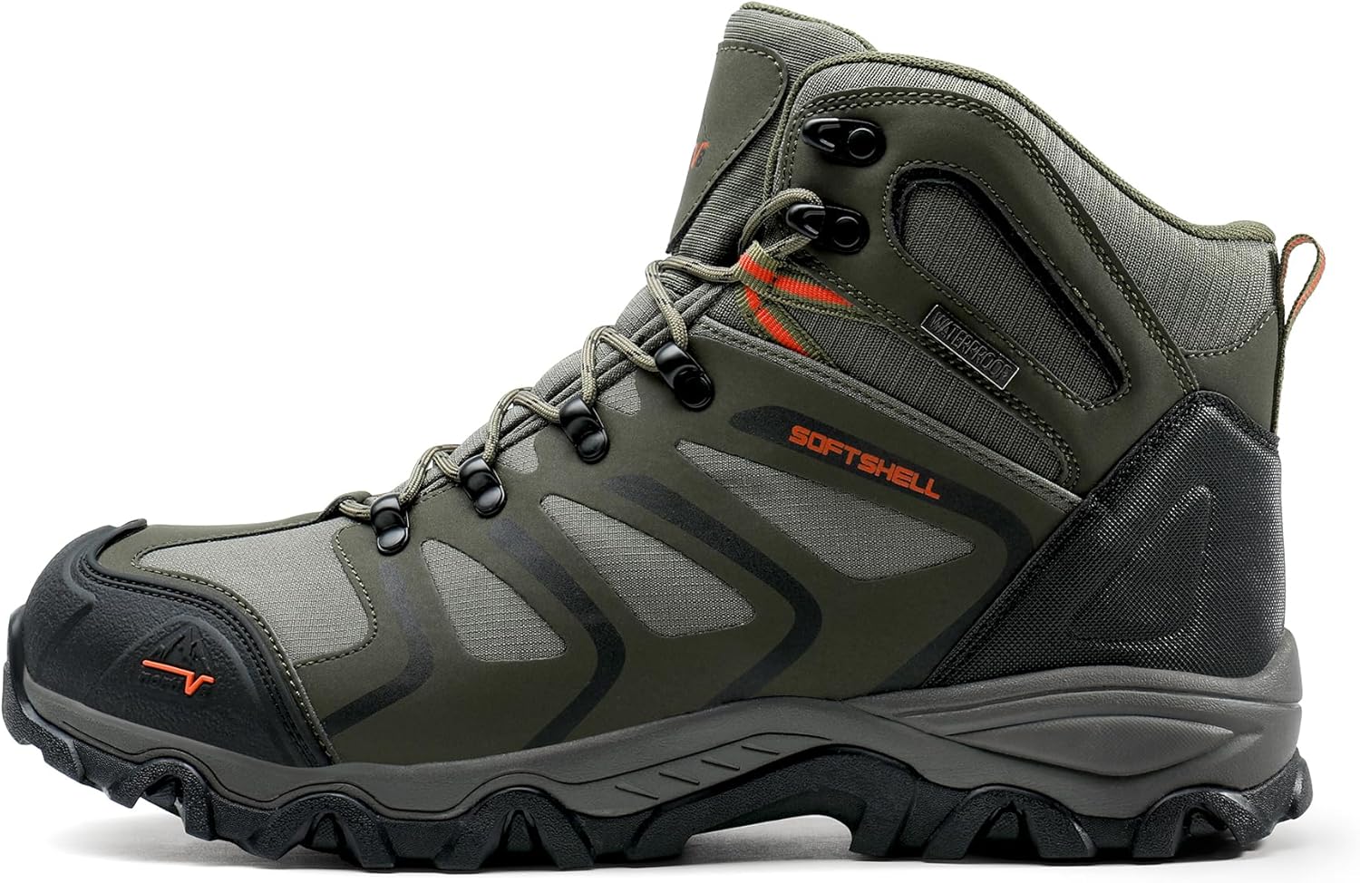 NORTIV 8 Men's Ankle High Waterproof Hiking Boots Outdoor Lightweight Shoes Trekking Trails Armadillo