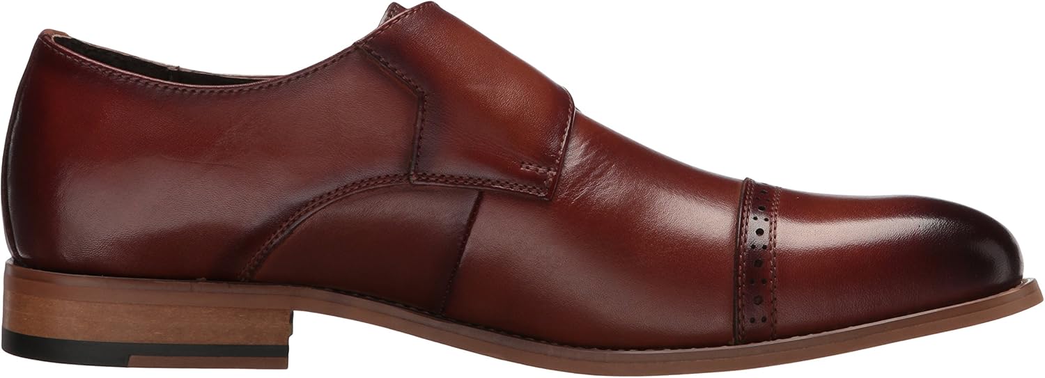 STACY ADAMS Men's Desmond Cap Toe Monk Strap Loafer