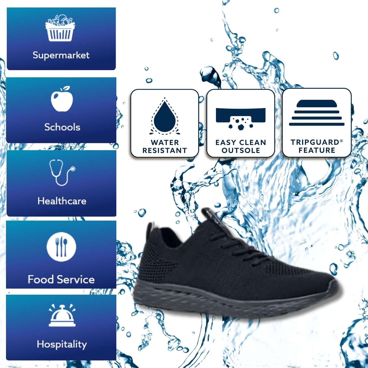 Shoes for Crews Everlight Womens Non Slip Work Shoes Sneakers Walking Water Resistant Zapatos para Mujer Food Service Nurse